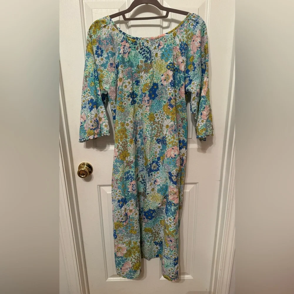 La Cera Botanical Floral  Nightgown or Robe  Size L